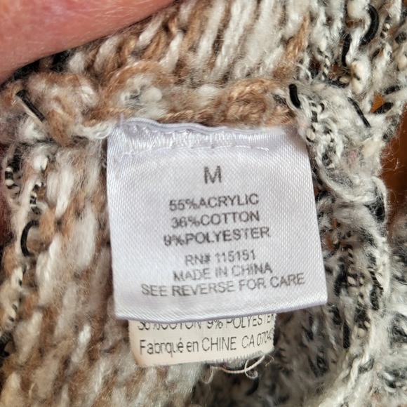 Romeo & Juliet‎ Couture | Knit Sweater | Beige Tan | Size M | Fair Isle - Picture 9 of 10